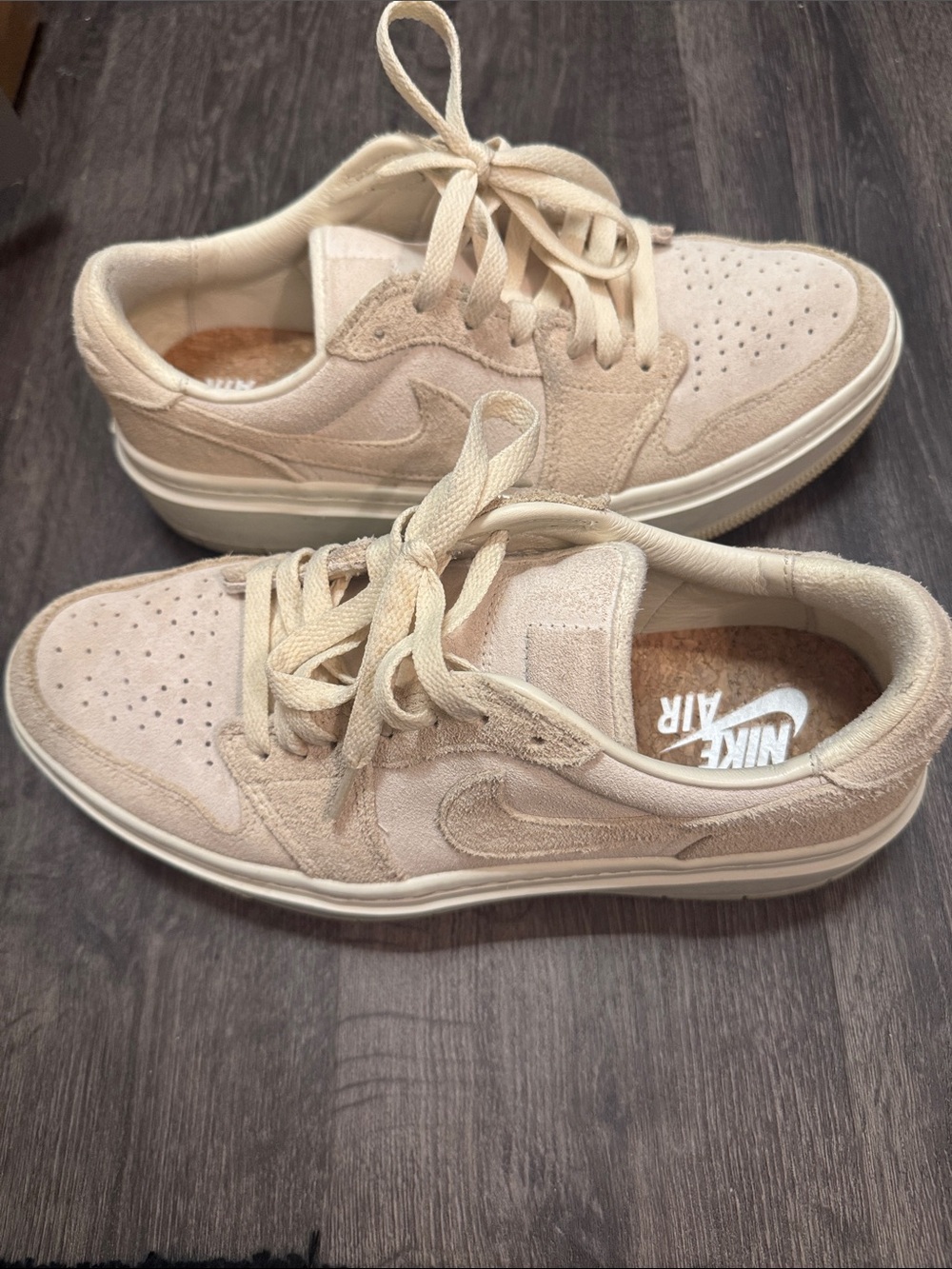 Nike Air Jordan 1 Elevate Low SE Coconut Milk Suede Platform Sneakers Women’s